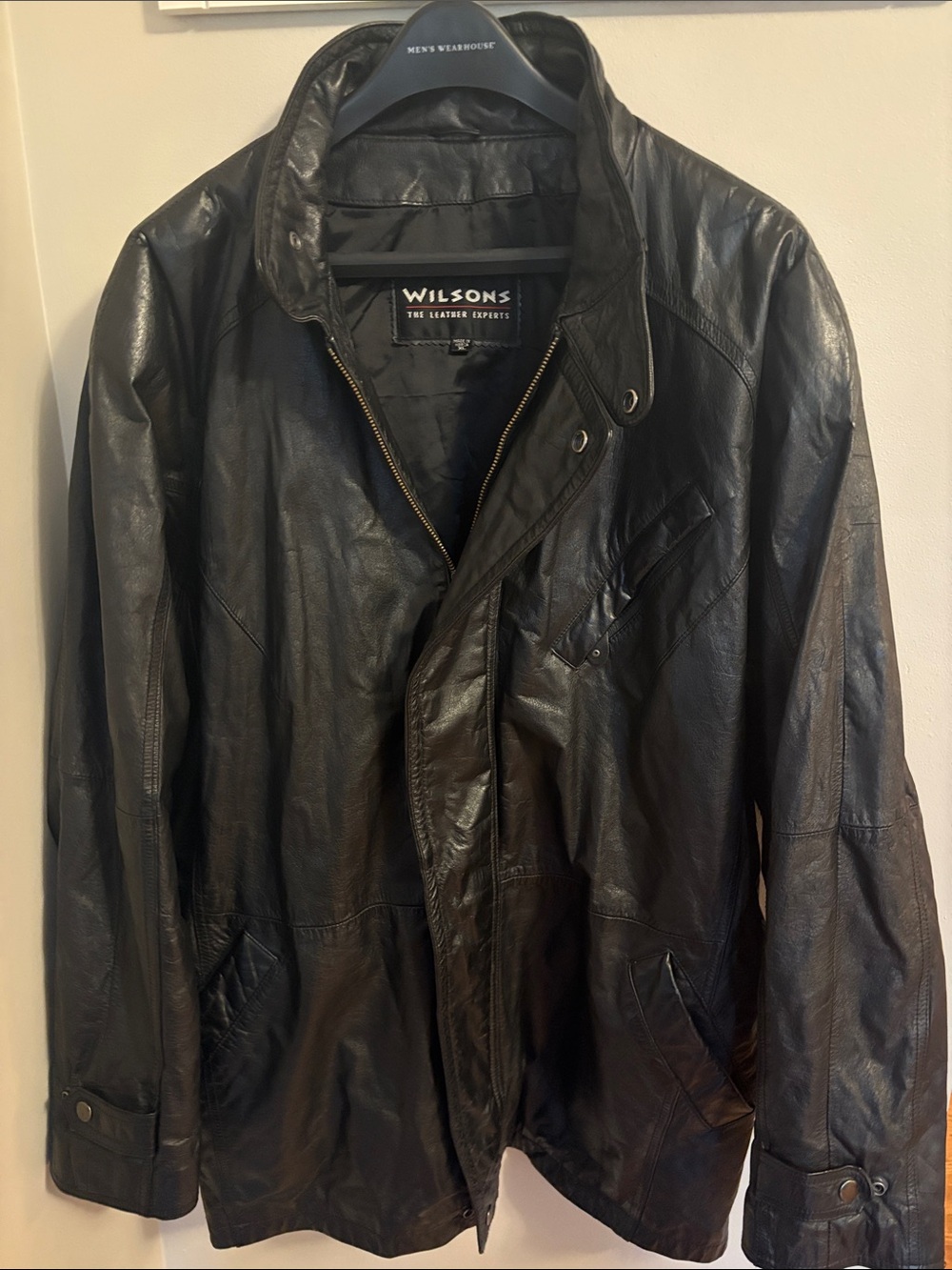 🔥🔥🖤VTG AUTHENTIC Wilsons Leather Expert Black Leather Jacket for Men